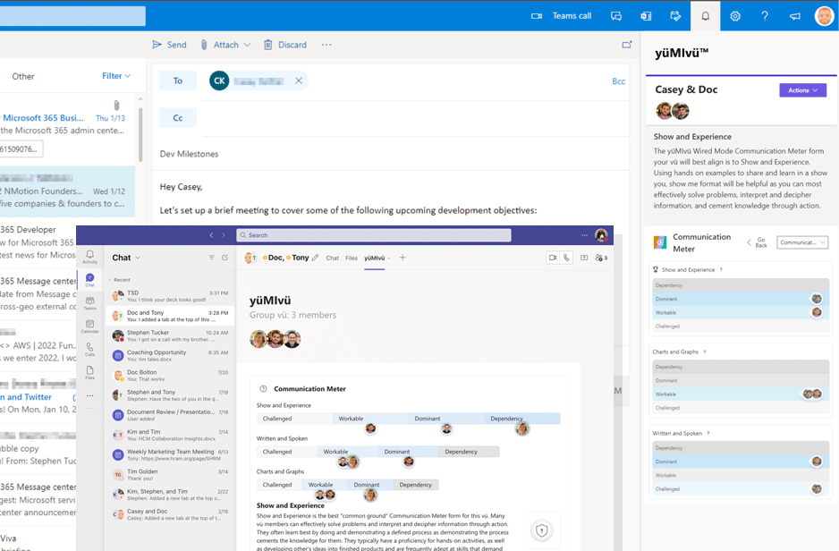 Screenshot of Microsoft Teams integration